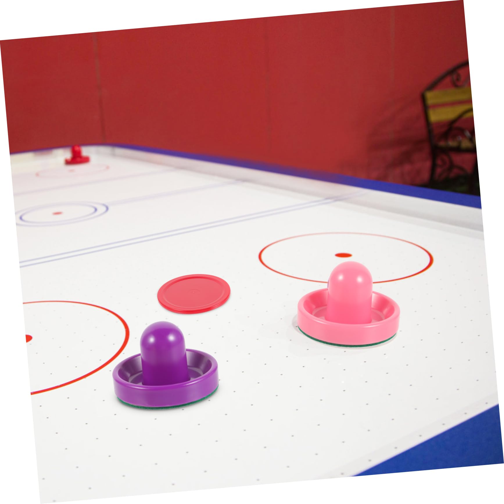 Set de Palets de Hockey Table Ronds Pousseur en Abs Lisse