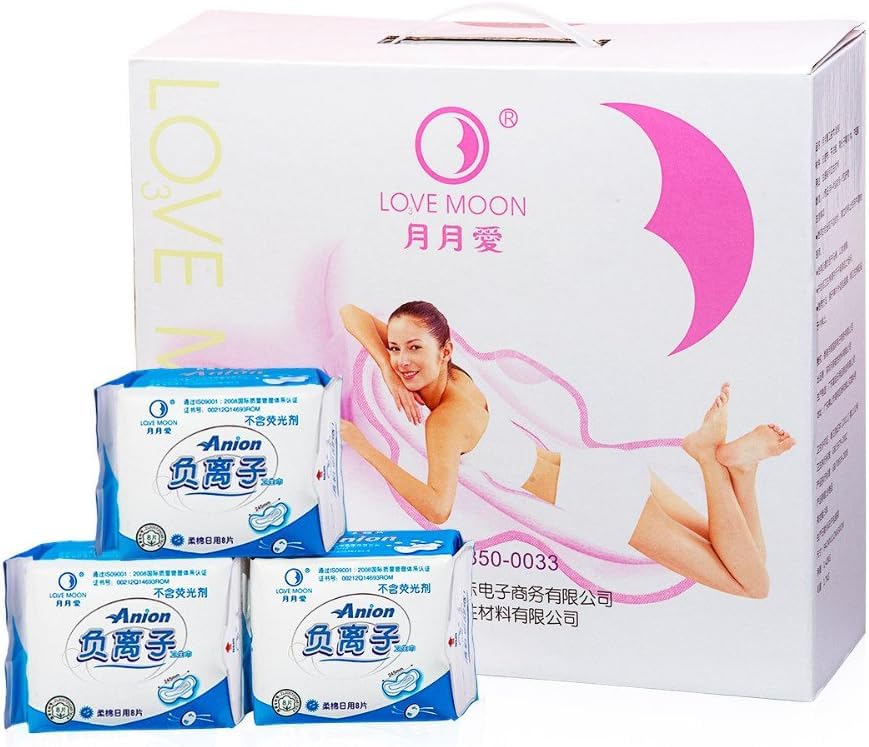 WinIon Anionowe podpaski higieniczne do użytku dziennego Winalite Lovemoon podpaski higieniczne do użytku dziennego podkładki anionowe (20 opakowań x 8 wkładek)