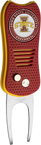 Miniatura 20 de Team Golf NCAA Switchblade Divot herramienta con marcador magnético de doble cara, cuenta con un diseño patentado de una sola punta, causa menos