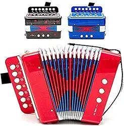Sanfona Infantil 3 Baixos Acordeon Mini Gaita Profissional (Vermelho)
