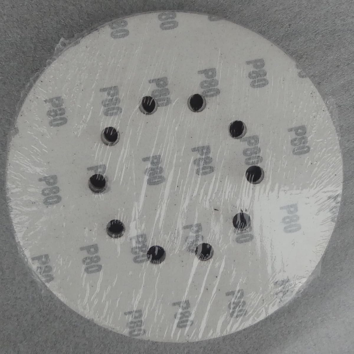 50 discos de lija de KLETT de 225 mm de diámetro, con 10 agujeros, grano P80, lijadora excéntrica, lijadora de cuello largo de Bohrfux