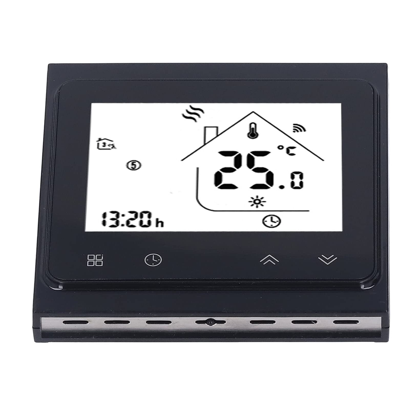 Termostato digitale WiFi con schermo touch LCD per riscaldamento efficiente dell'acqua, controllo preciso della temperatura, nero, 1 unità