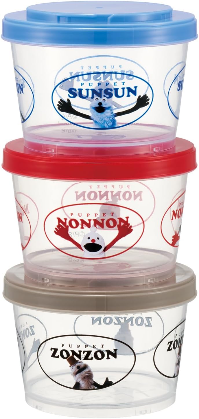 Skater SIJ3-A Lunch Box, Joint-Type, Storage Containers, Set of 3, 8.5 fl oz (240 ml), Dishwasher Safe, Microwave Safe, Made in Japan