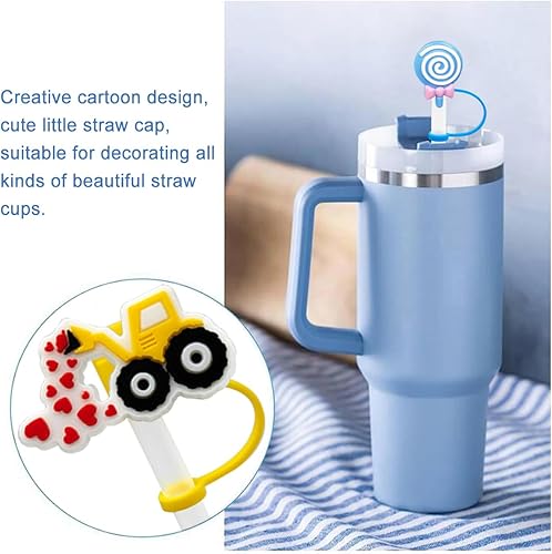 Miniatura 114 de Straw Cover Cap for Stanley Cup,Straw Topper Compatible for 30&40 Oz Tumbler with Handle,10mm 0.4in Dust-Proof Reusable Straw Tips Lids,Straw Tip