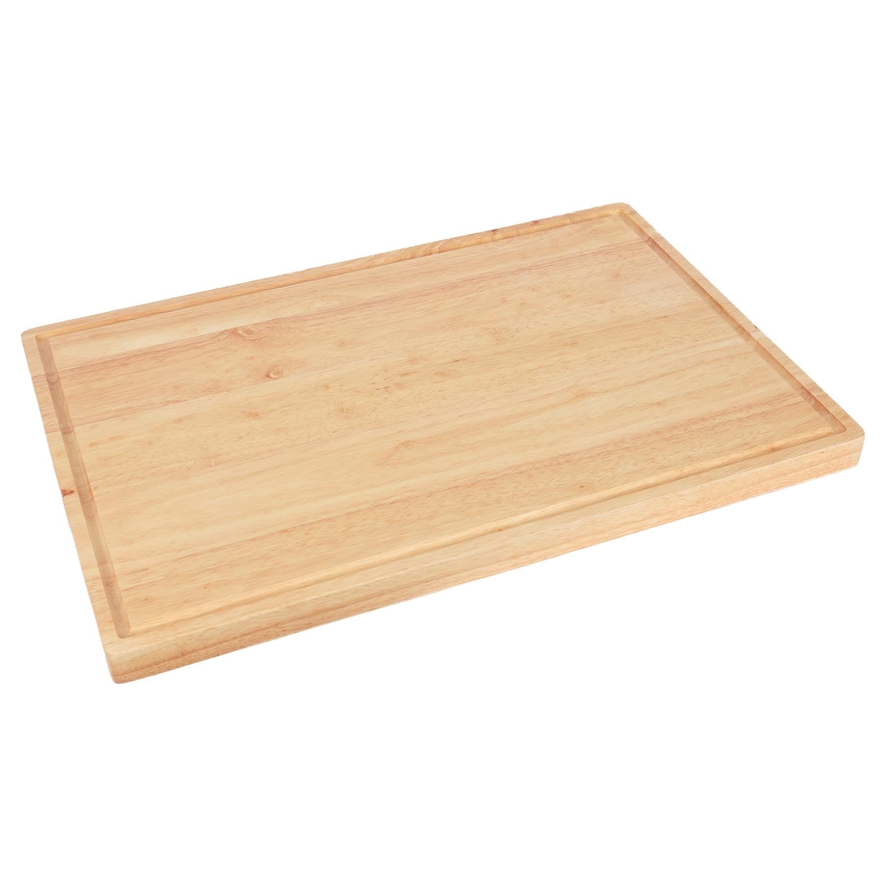 Argon Tableware Large Wooden Chopping Board - 60x40x3cm Thick Butchers Block Wood Cutting Board for Meat, Vegetables & Cheese - Charcuterie & Cheese Wood Chopping Mat for Kitchens