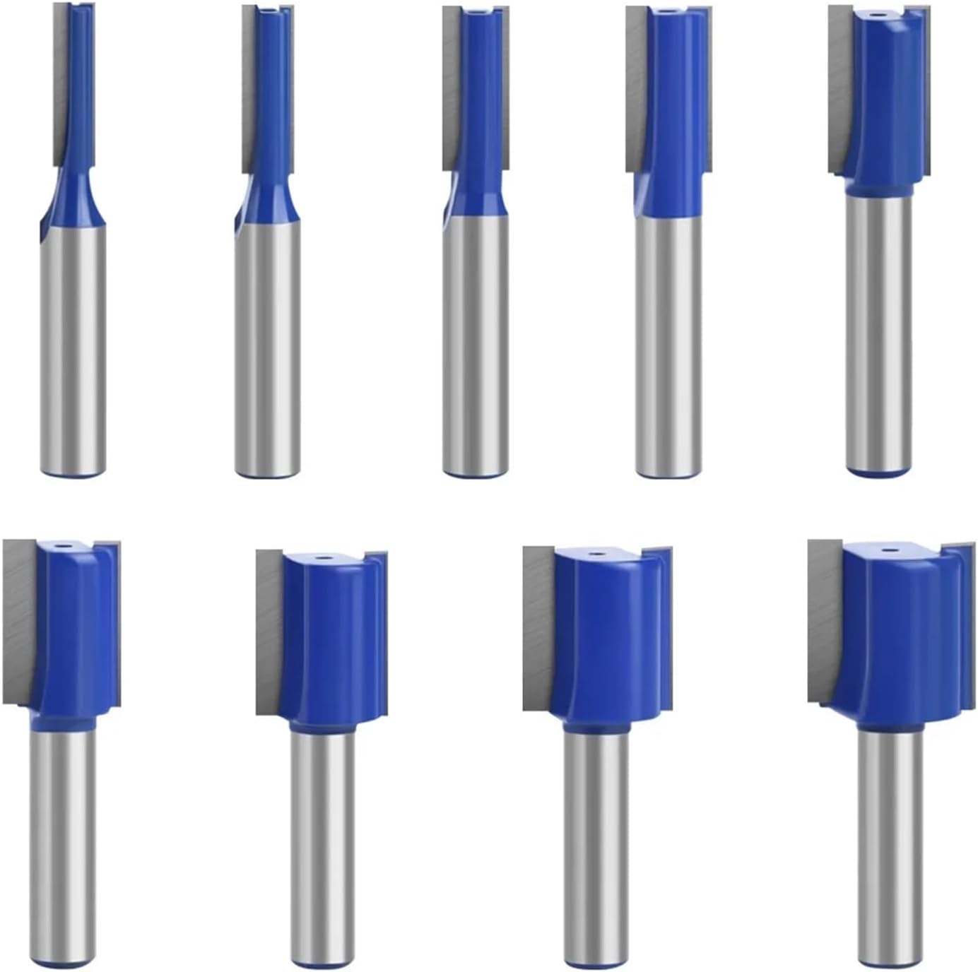 8mm Handle Straight Blade Blue Slotted Straight Blade Double Edged Straight Blade Woodworking Milling Cutter ( Size : E )