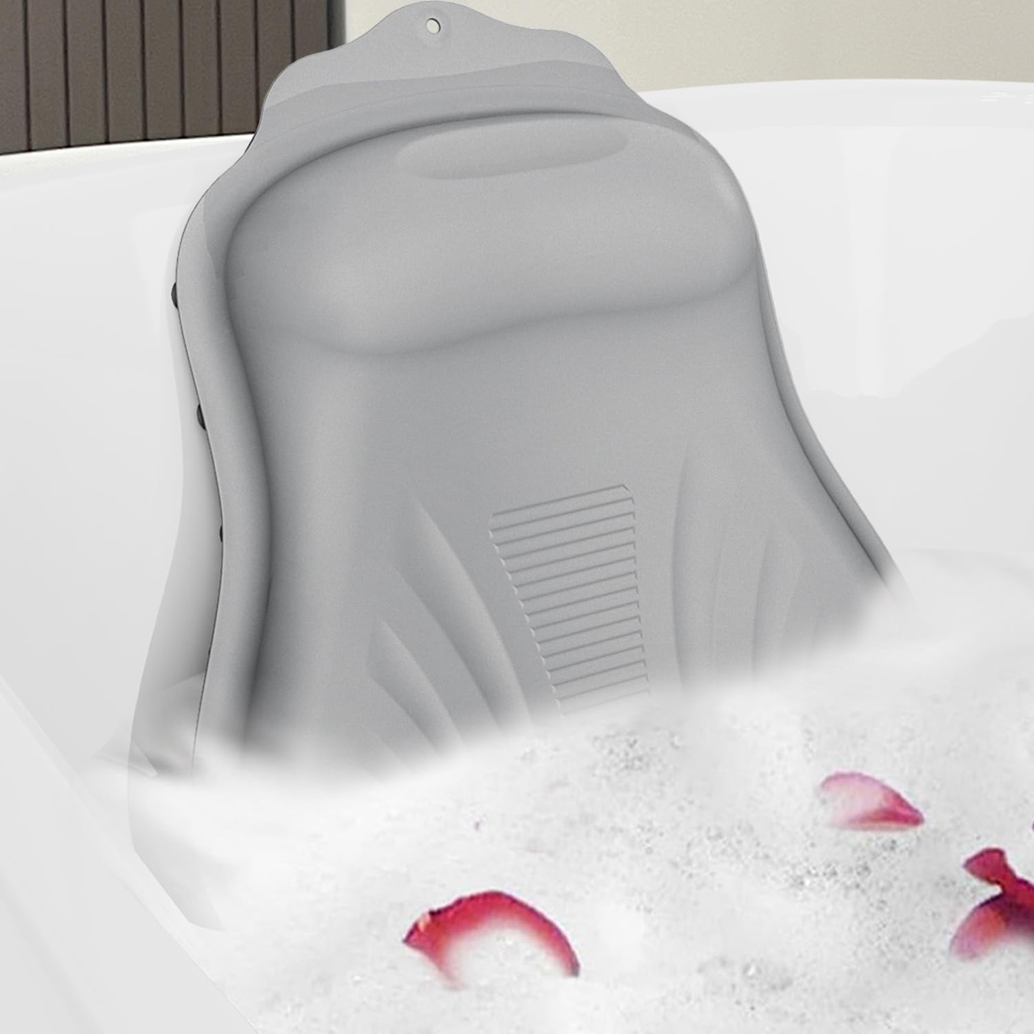 Luxshiny Ergonomic Bath Pillow With Powerful Suction Cups - View #4