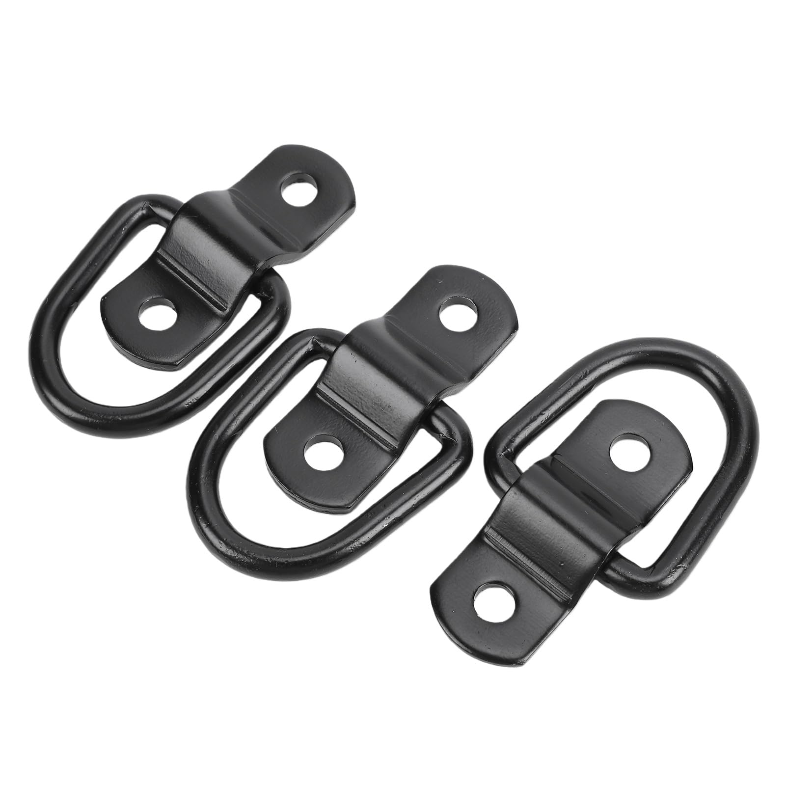 Anillos en D Anclajes de amarre Ganchos Servicio pesado 2400 libras Soporte de carga 1/4 pulg. Ancla de remolque Anillos de amarre para camionetas, barcos, motocicletas, negro