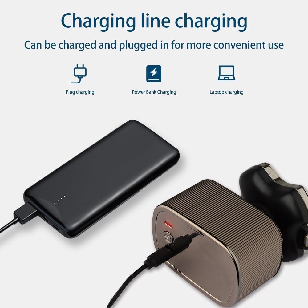 Rasoi elettrici da Uomo, 5 in 1 Rasoio Elettrico da Uomo Barba Tagliacapelli Testa a Lama flottante 5D Rasoio Elettrico Multifunzione Rasatura Testa Calva