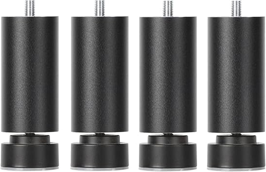 M10 Screw Furniture Legs Stainless Steel Furniture Table Legs Metal Furniture Feet Round Legs Tubular Legs Table Bed Cabinet Sofa Legs Replacement Cabinet Feet 4pcs,10cm4inch