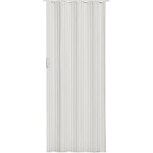 Dunes 36 in. x 80 in. White Vinyl Accordion Door with Hardware