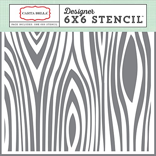 Carta Bella Paper Company CBBD54036 Woodgrain #2 6x6 Stencil