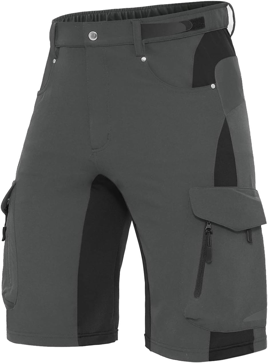 Men's Outdoor Quick Dry Lightweight Stretchy Shorts for Hiking, Tactical, Camping, Travel with 6 Pockets