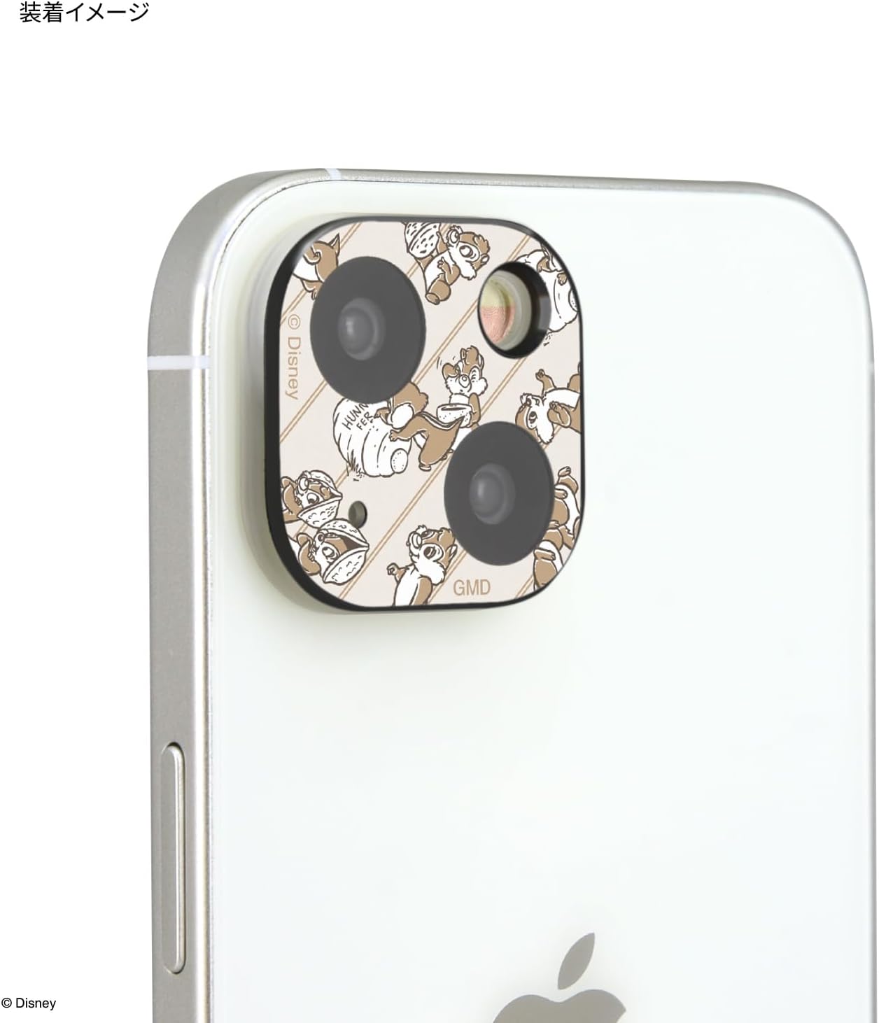 グルマンディーズ(Gourmandise) Gourmandies Chip & Dale DNG-172CD Disney Characters Camera Cover for iPhone 15/15 Plus / 14/14 Plus