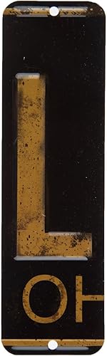 Miniatura 5 de Placa de matrícula retro antigua, alfabeto indiviidual, letras de pared con monograma de pared, con buzones de correo montados en la pared, Mancave,