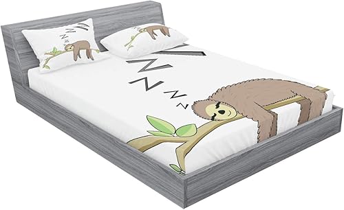 Miniatura 55 de Ambesonne Juego de sábanas bajeras y fundas de almohada occidentales, sombrero de vaquero con temática del salvaje oeste y cuerda de ganadería vieja