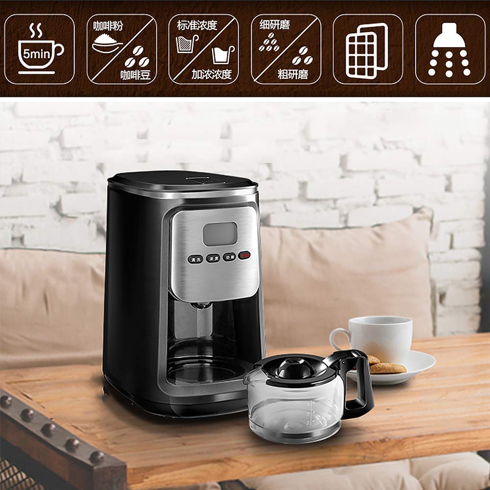 Amazon.co.jp: 全自動粉砕コーヒーマシン、豆粉両用アメリカンコーヒー