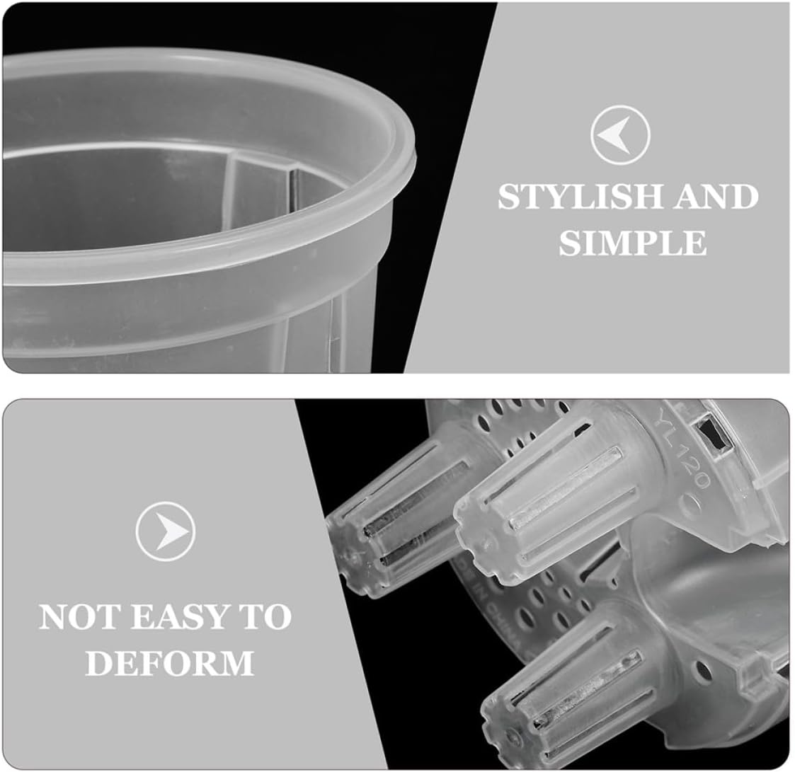 DOITOOL 5pcs Self-Watering Planters Plastic Bonsai Pots Green Orchid Flower Pots 18x12.5x20.4cm Indoor Herb Succulent Self Watering Plant Containers for Home Garden