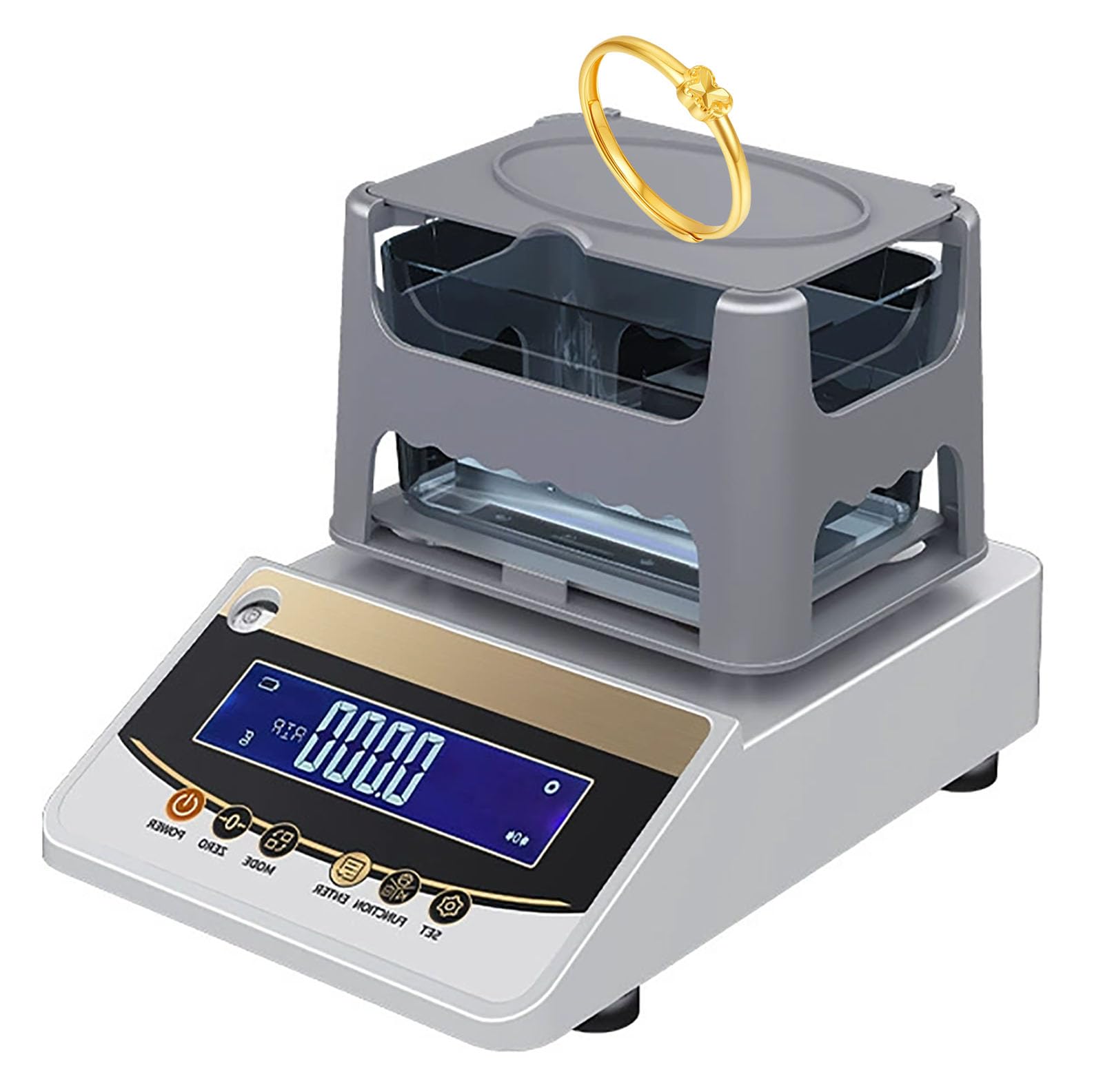 FXNFXLA Gold Purity Tester Machine, Digital Electronic Gold Purity Tester Meter, Precision Testing Kit for Precious Metals, with 0.01g/cm³ Accuracy, for Jewelry and Bullion 620g/0.01g