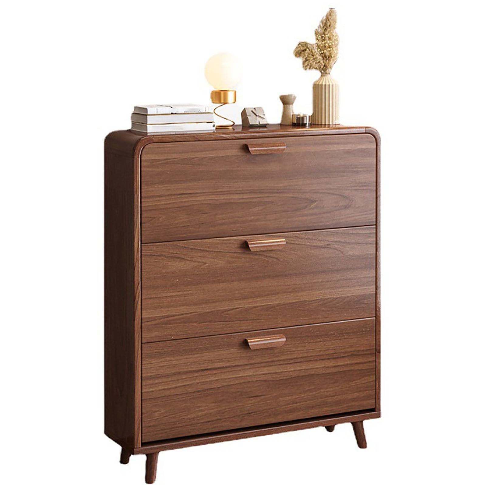 Aioneer 3 Tier Wooden Shoe Storage Cabinet For Entryway And Living Room Ll Down Hallways Shoe Rack Cupboards Narrow Shoes Niser Slim Shoe Cabinet Furniture Wood Unit,A 62X24X118.-B-100x17x118.5cm
