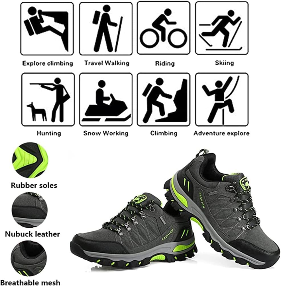 Chaussures de Randonnée Escalade pour Homme Femme Chaussures de Randonnée en Plein Air Imperméable Antidérapant Bottes de Trekking Promenades Voyages Sneakers (Wan-D22, 40EU)