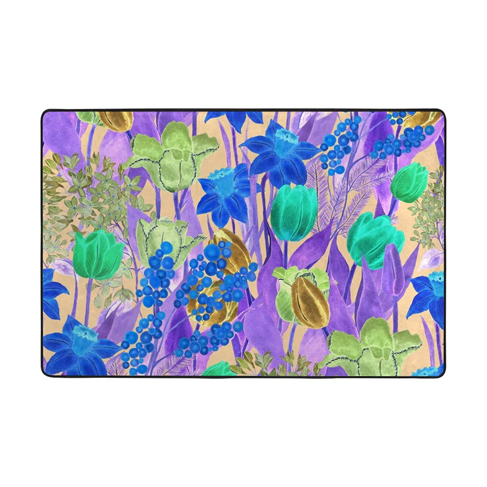 Grand tapis de sol violet en velours épais doux qui ne perd pas ses poils