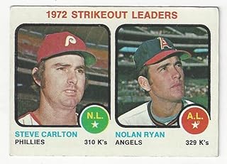 Steve Carlton & Nolan Ryan Collectible Baseball Card - 1973 Topps Baseball Card #67 (Phillies & Angels) Free Shipping