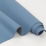 YAYDAFSHSAI Lederstoff, Handmade Vegetable Tanned Genuine Leather DIY Leathercraft Sky Blue Multiple Sizes 2mm(20x30cm)