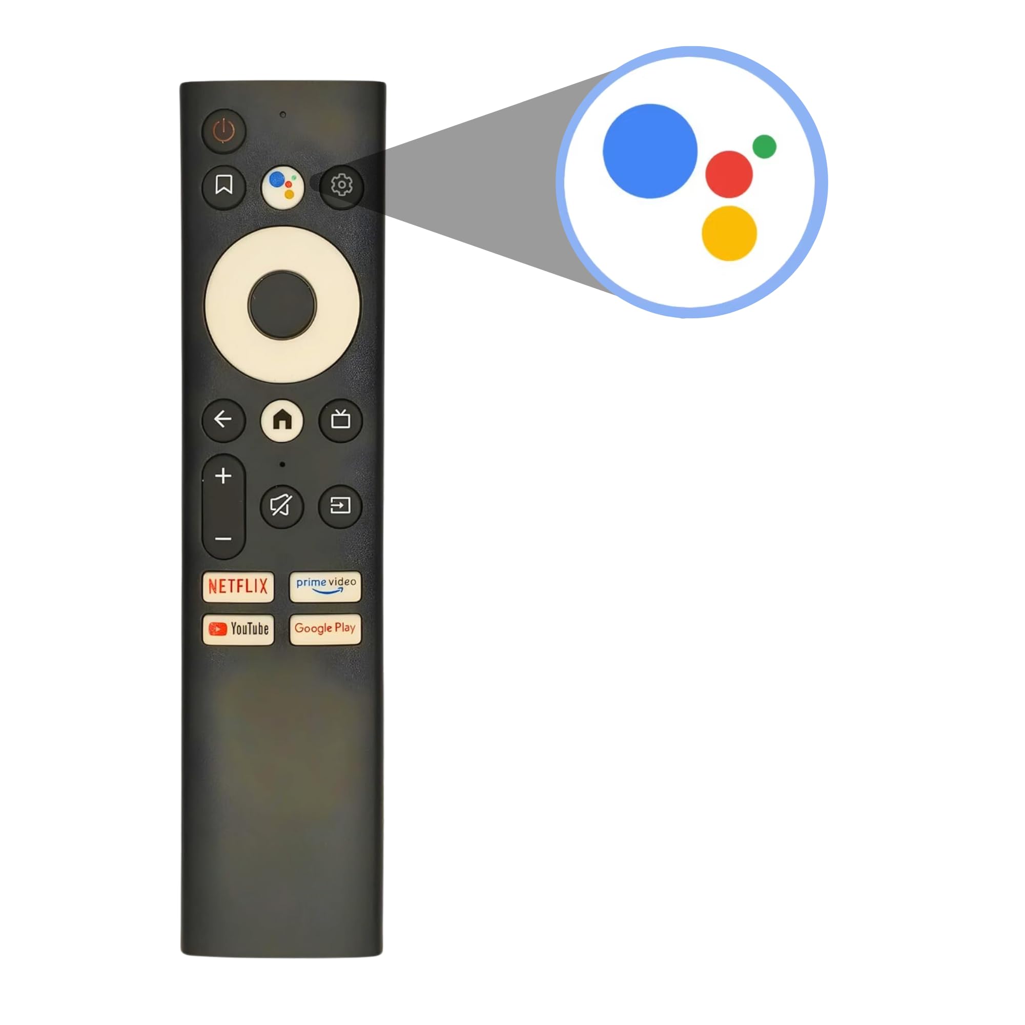 Remote Control for SANSUI Ultra HD LED Smart TV JSW50GSUHD JSWY32GSHD LCD TV (Black, Supports Google Assistant After Pairing)