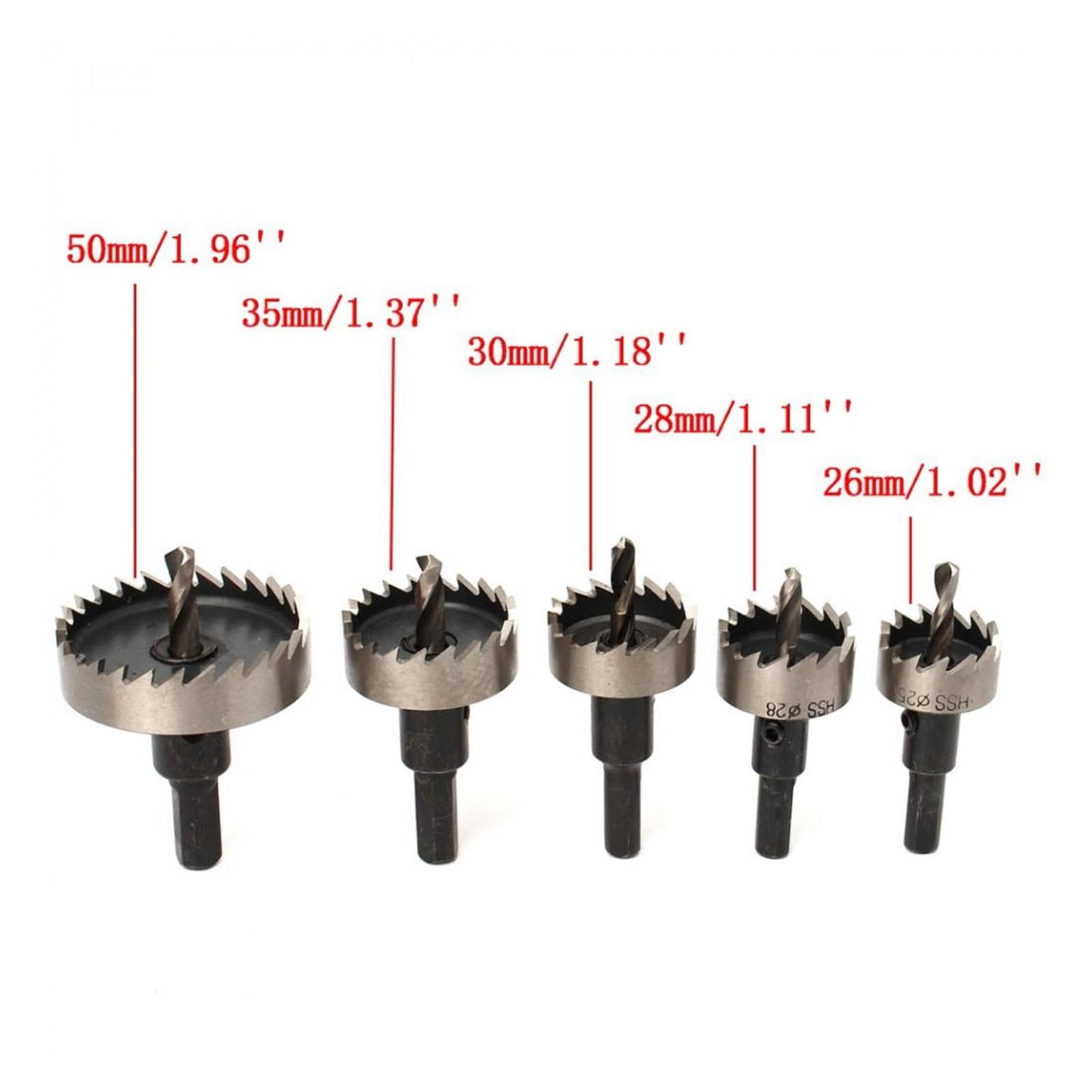 Zestaw 12 wierteł HSS 15-50 mm, piła otwornica, wiertło, narzędzie ręczne do drewna, stali nierdzewnej, metalu