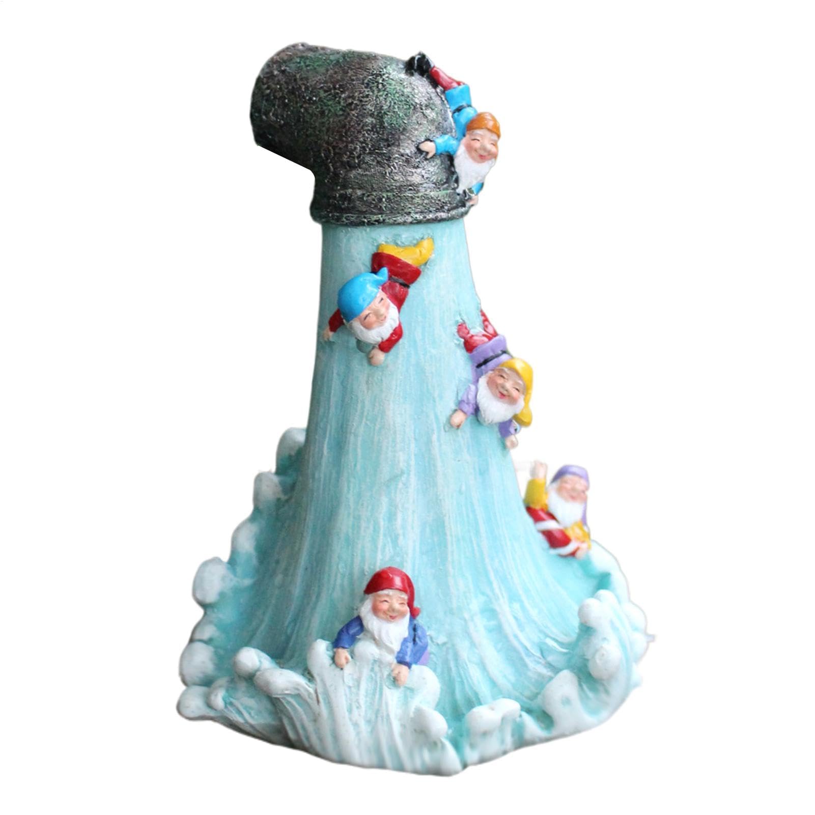 Gnomi da Esterno, Tubatura dell'Acqua Gli Gnomi Che Lavano Il Surf - Esilarante Decorazione Decorativa da Giardino, Ornamenti per Prato, Decorazione con Scultura Nana, novità per la Casa, Patio