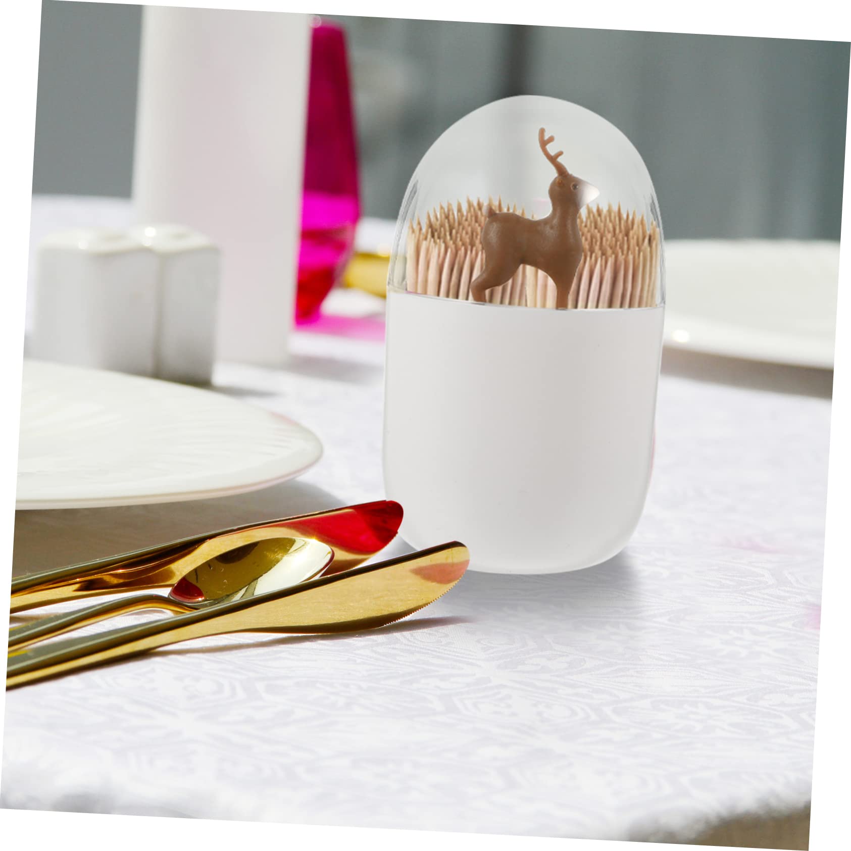 PRETYZOOM 10 Unidades De Caja De Almacenamiento De Hisopos De Algodón Tarro Para Palillos De Decoración De Mesa Pequeños Portadores De Hisopos Tubo Para Palillos De