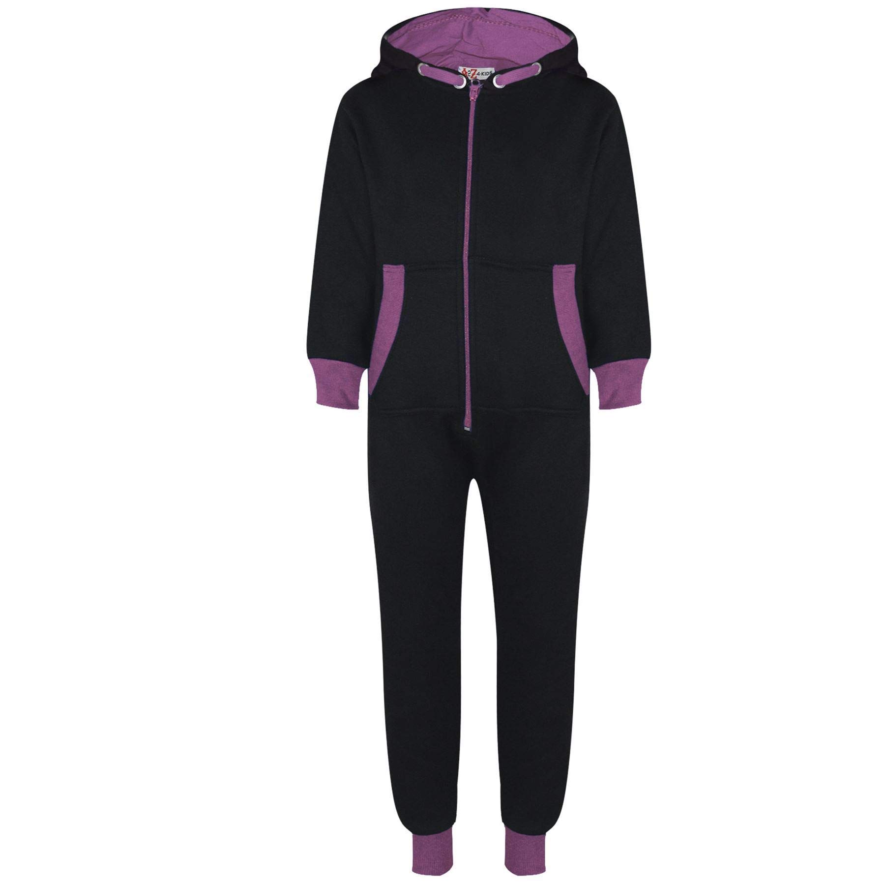 A2Z 4 Kids Onesie Contrast Fleece - Onesie 350 Lilac 3-4