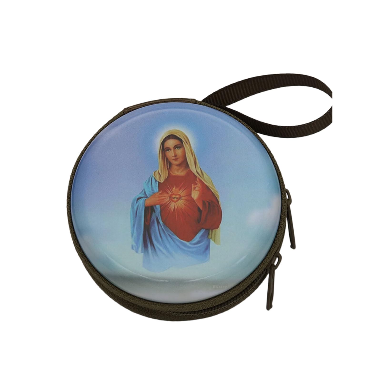 Beimus Catholic Rosary Pouches Religious Jewelry Storage Box Coin Purses Rosary Prayer Bag Religious Jewelry Storage Box Gift Catholic Pouches
