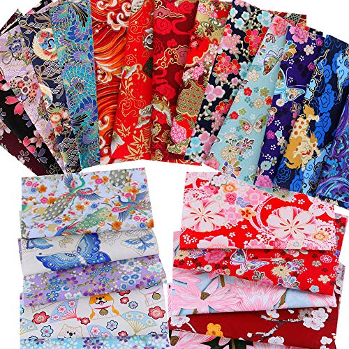 ASNOMY 30 piezas 25 cm x 20 cm Tela algodon Telas Patchwork con Estampados Florales para Manualidades Tela de Algodón Lisa para Costura Manualidades Accesorios Hechos a Mano