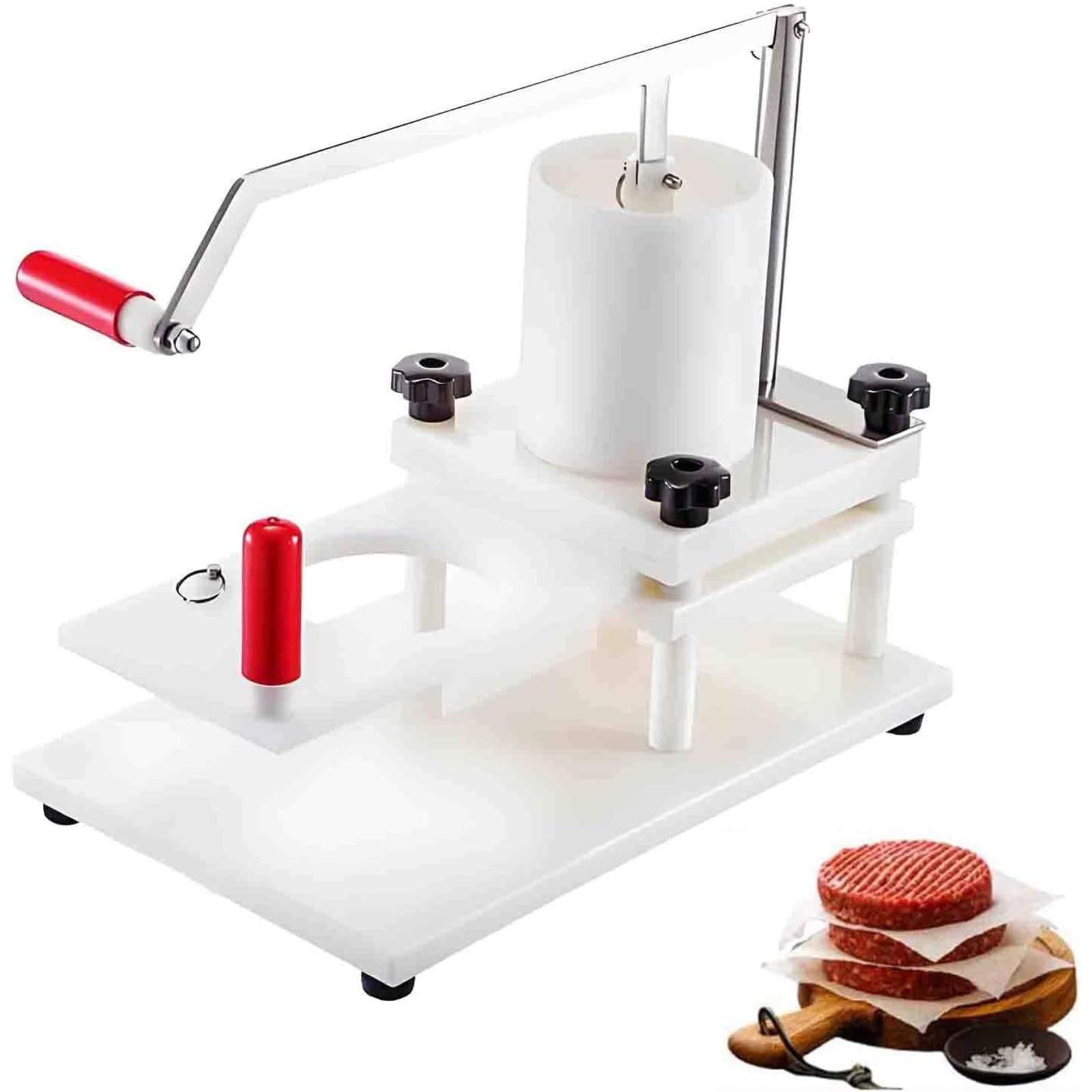 Stampo per hamburger e tortine, 110 mm, con attacco in acciaio inox, per hamburger e ristoranti, ideale per polpette dalla forma perfetta