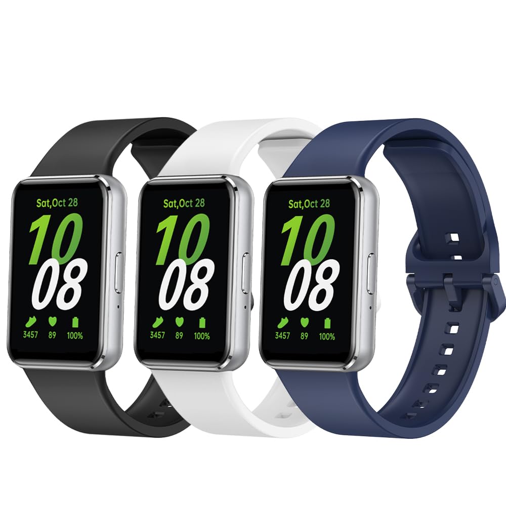Compatible for Samsung Galaxy Fit 3 Watch Bands, Soft Silicone Replacement Straps Adjustable Sport Wristbands for SAMSUNG Galaxy FIT 3 SM-R390