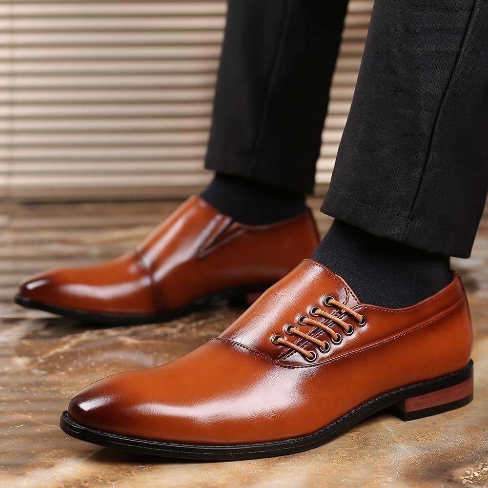Scarpe Oxford da Uomo in Vera Pelle Scarpe Eleganti con Lacci Mocassini Antiscivolo Mocassini da Guida Traspiranti