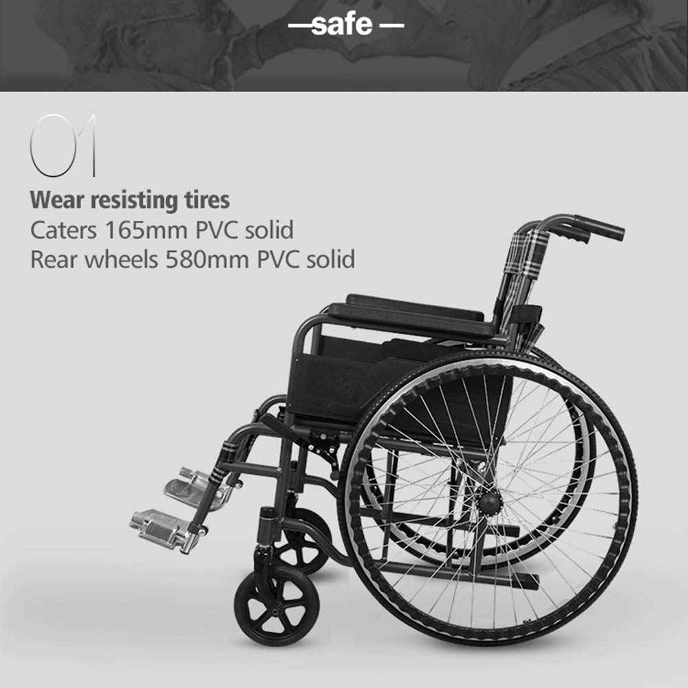 Air Stop aluminium ręczny lekki składany skuter niepełnosprawny cztery koła łożysko waga 130 kg