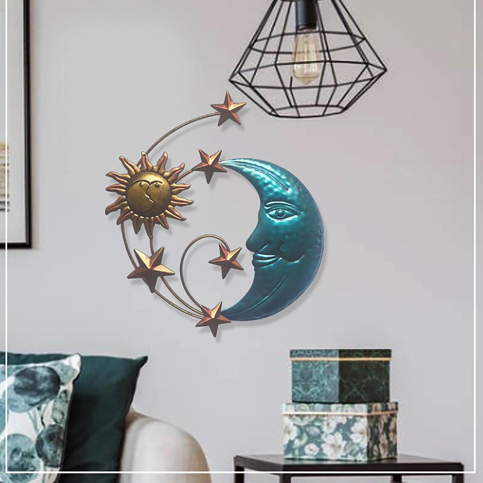 Quadro su tela con luna piena e paesaggio fluviale, arte moderna astratta da parete poster e stampe decorazione da parete incorniciata decorazione da parete per casa, ufficio, cucina, decorazione da