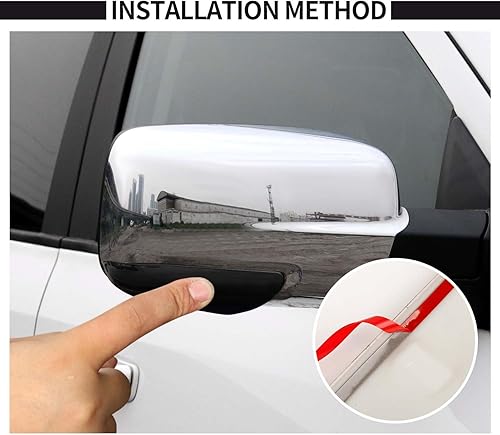 Miniatura 3 de Voodonala Cubierta inferior de espejo lateral para Dodge RAM, cubierta de lámpara de advertencia negra ahumada, compatible con Dodge RAM 2011-2018