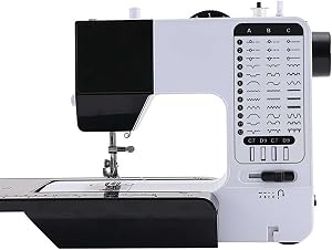 Industrial Sewing Machine - Heavy Duty Portable Embroidery with 38 Built-in Stitches, Extension Table, and Night Light - Ideal for Beginners and Advanced Sewers