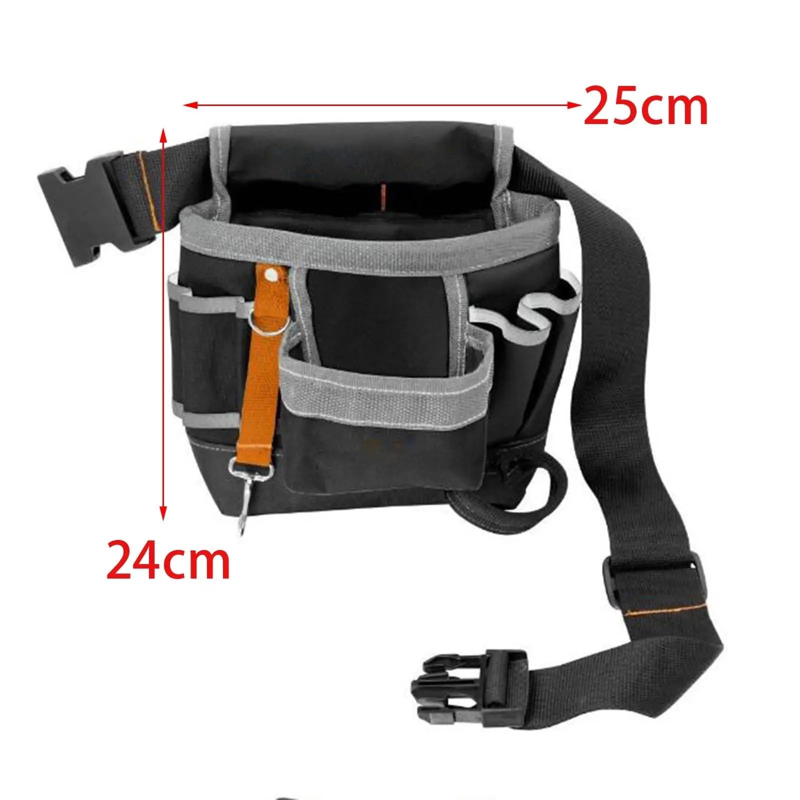 Bolsa de almacenamiento for cinturón herramientas jardín, soporte práctico tela Oxford 600D, herramienta mano obra, bolsa for cintura Para Carpintero Constructor(Orange)