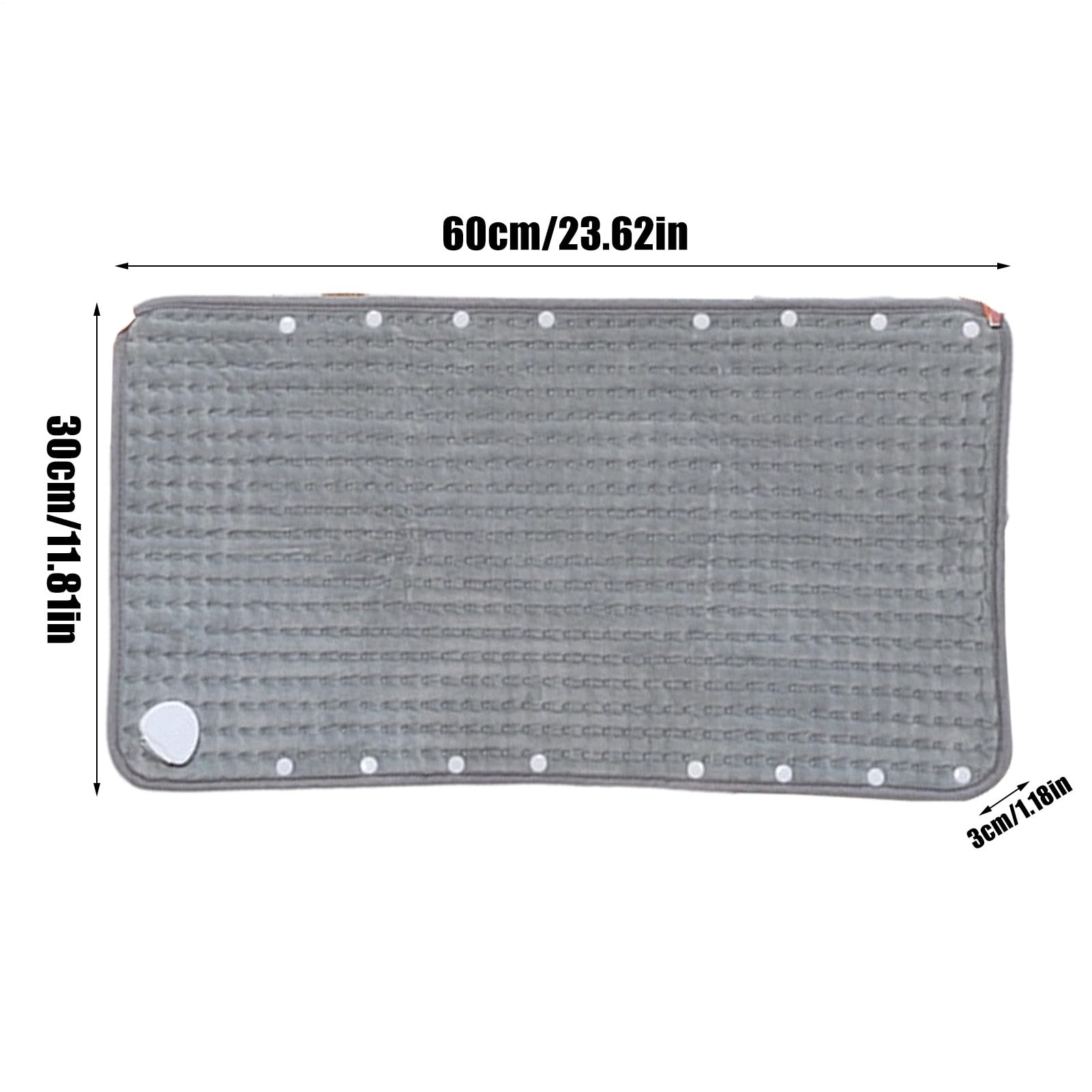 Cuscinetto termico in pile 60 x 30 x 3 cm | Cuscino termico con schienale lavabile per sedia, cuscino termico morbido e lavabile per schienale, sedia, , piedi, collo, spalle, rodi