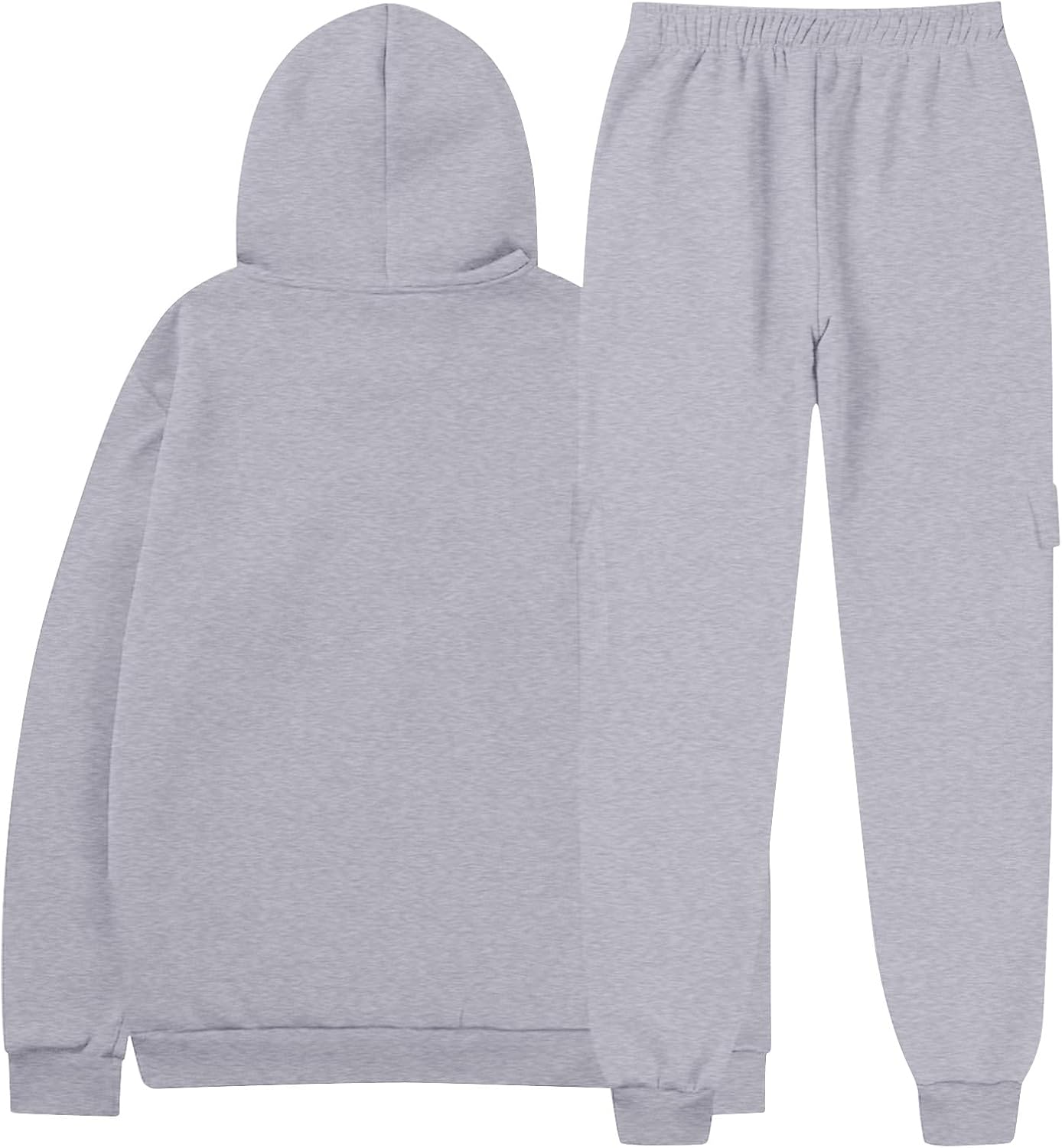 Mens Tracksuits 2 Piece Sweatsuits Sets Fleece Hoodie and Mens Cargo Sweatpants with Pockets Fall Jogging Sweat Suit