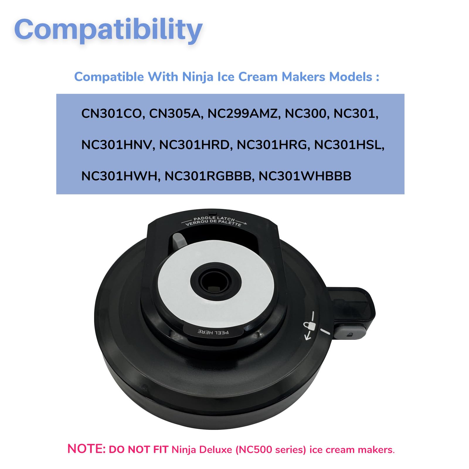 Outer Bowl Lid 725KKU300 Replacement Parts Compatible with Ninja 