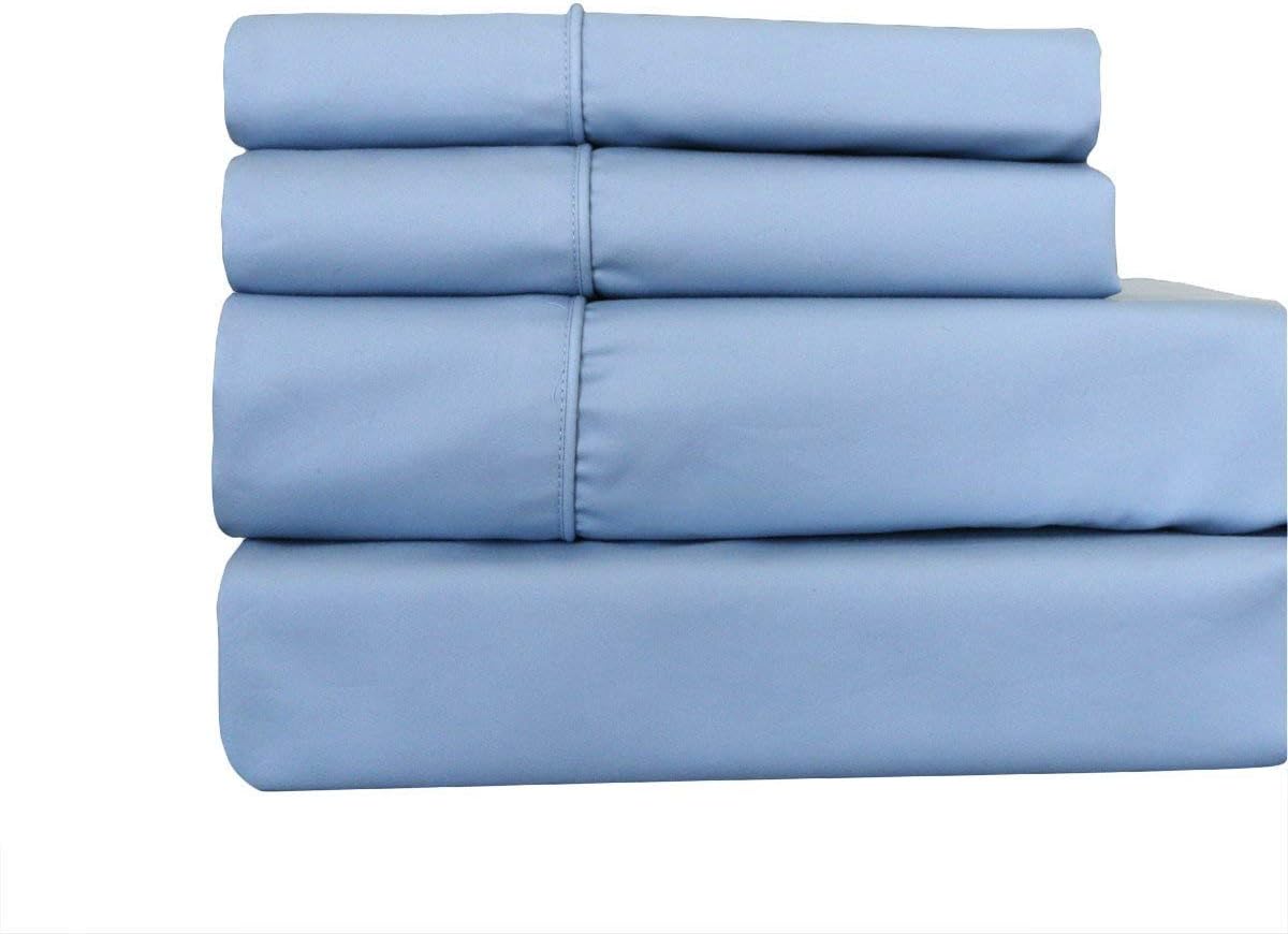 Royal Tradition Split California King Adjustable Bed Sheets 650tc Cotton Blend 5pc Sheet Set, Solid Ivory