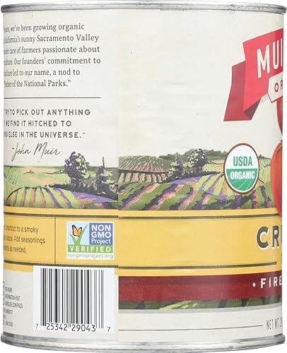 Vista 15 de Muir Glen Tomates enlatados asados al fuego triturados, 28 oz.