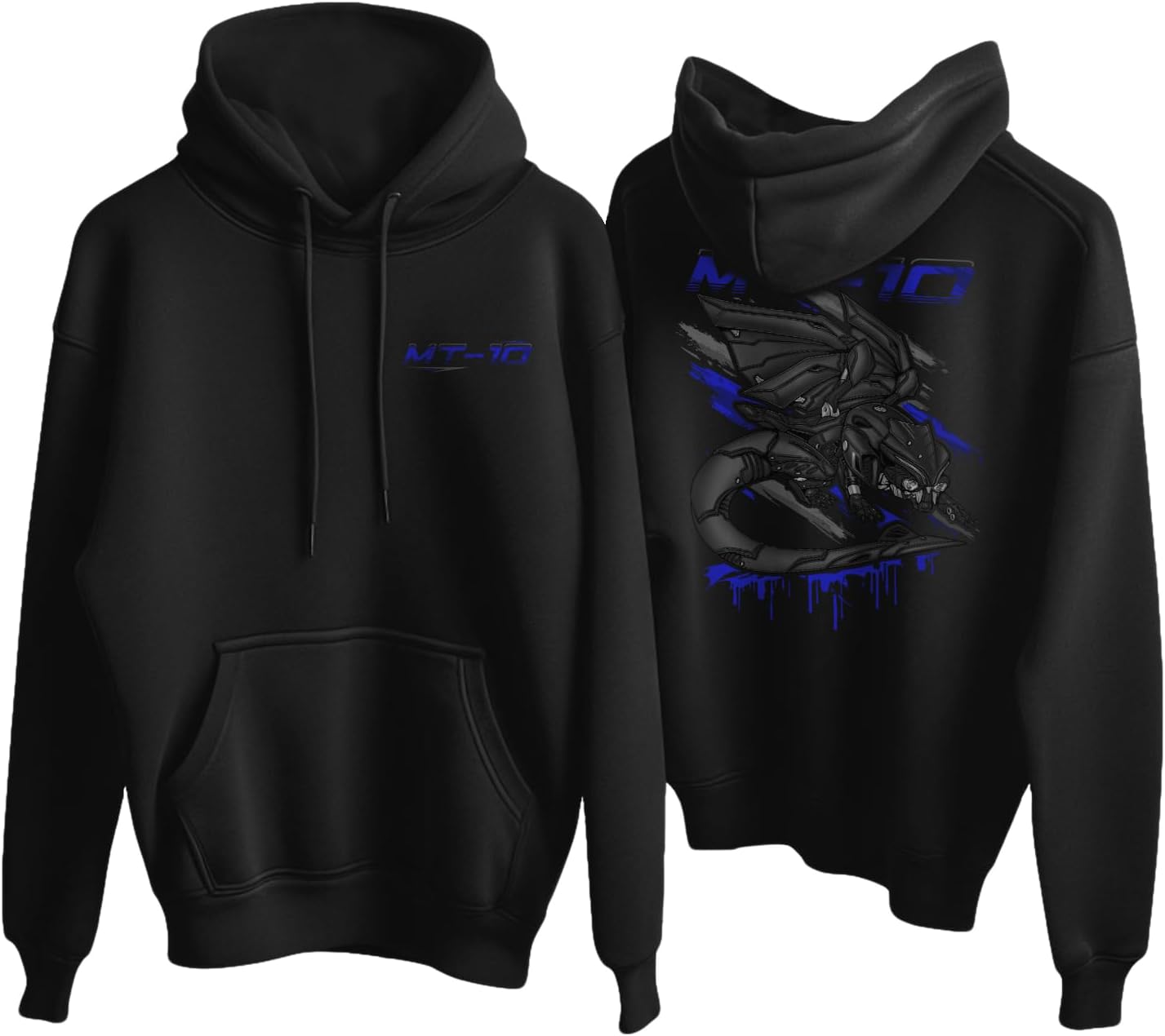 MT-10 2022-2025 (Dragon) Hoodie - Motorcycle Rider Sweatshirt for Men & Women, Biker Enthusiast Gift 5X-Large Black - 2024-2025 Tech Black - Image 1 of 2