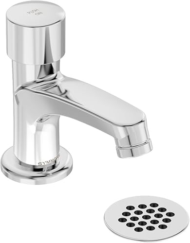 Miniatura 1 de Symmons SLS-7000-G SCOT Grifo de lavabo con dosificación con rejilla de drenaje en cromo pulido (0.5 GPM)